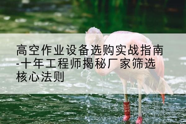 莱山剪叉式升降机厂家-高空作业设备选购实战指南-十年工程师揭秘厂家筛选核心法则
