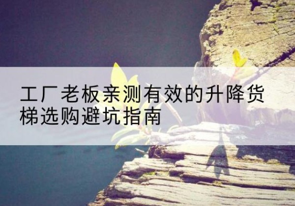 莱山升降货梯怎么选-工厂老板亲测有效的升降货梯选购避坑指南